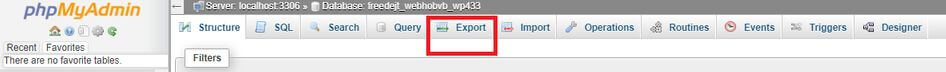 database export