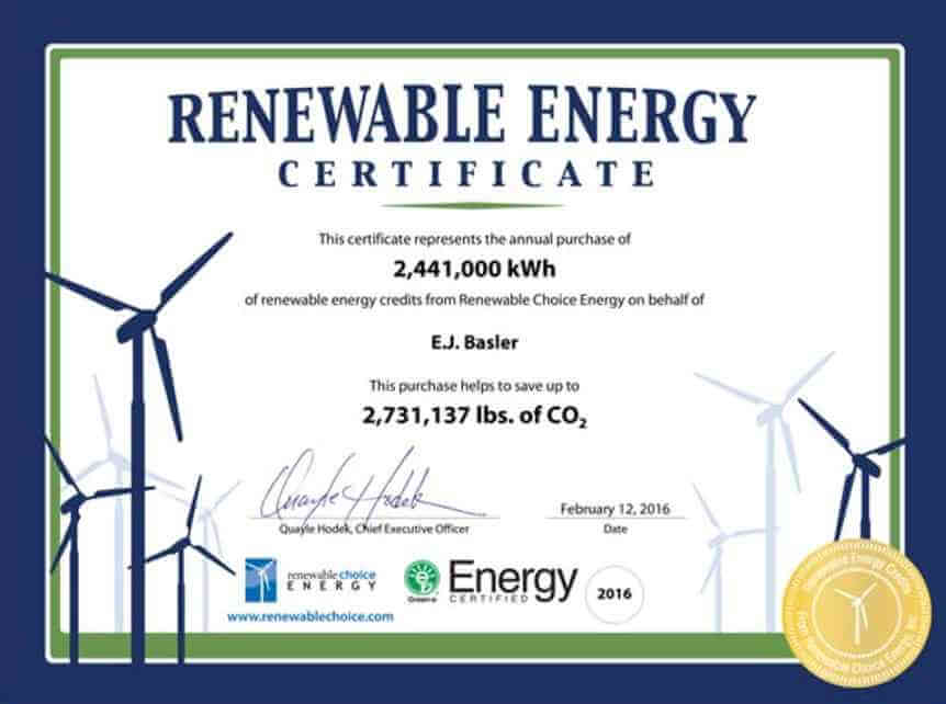 Renewable Energy Certificate