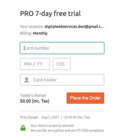 SEMrush pro 7 days free trial