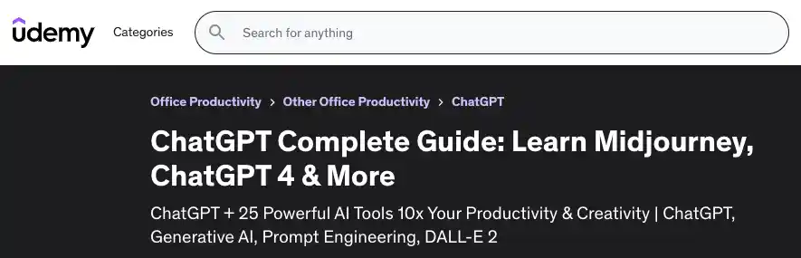 ChatGPT Complete Guide: Learn Midjourney, ChatGPT 4 & More