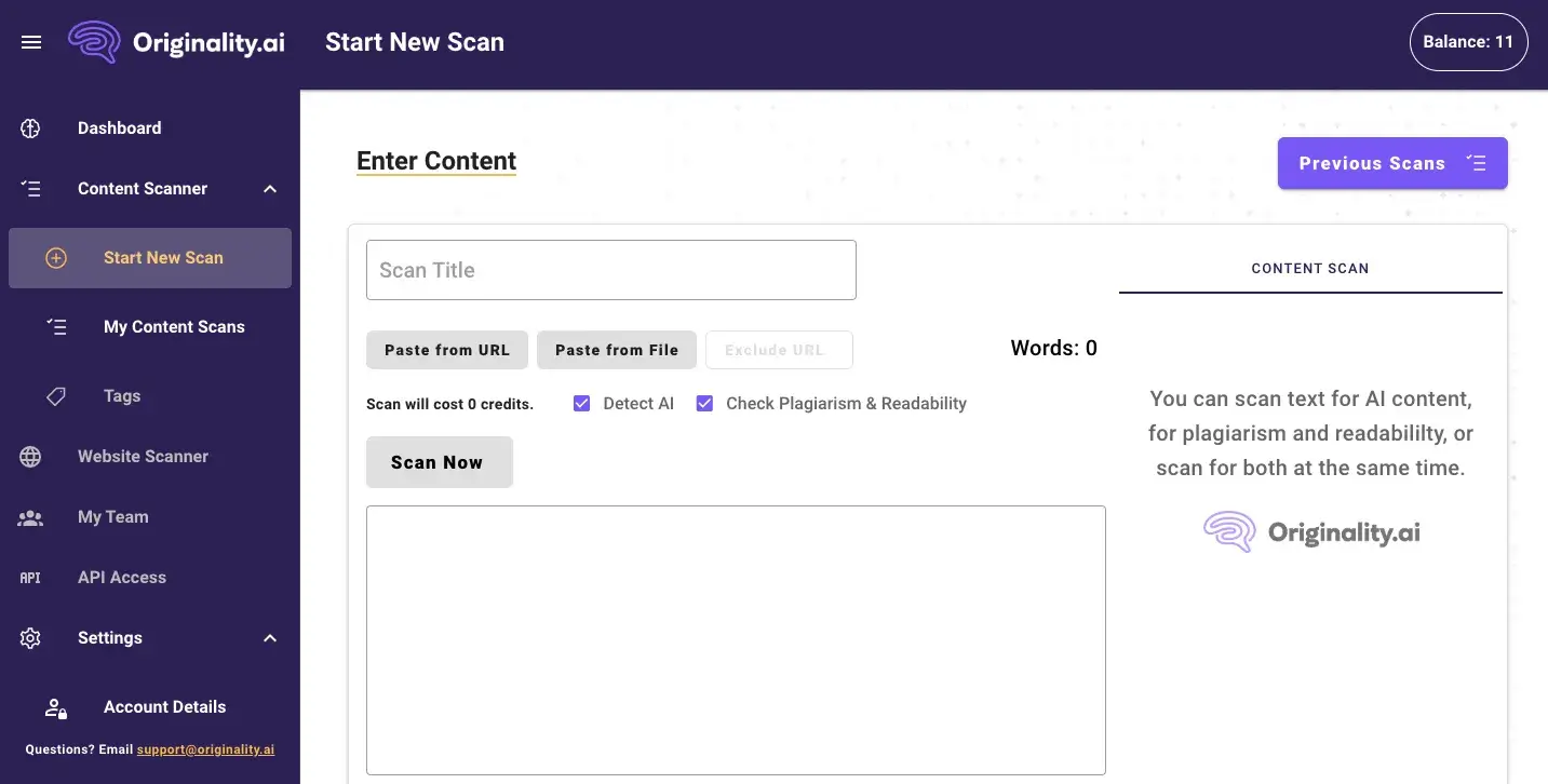 Originality AI content detector